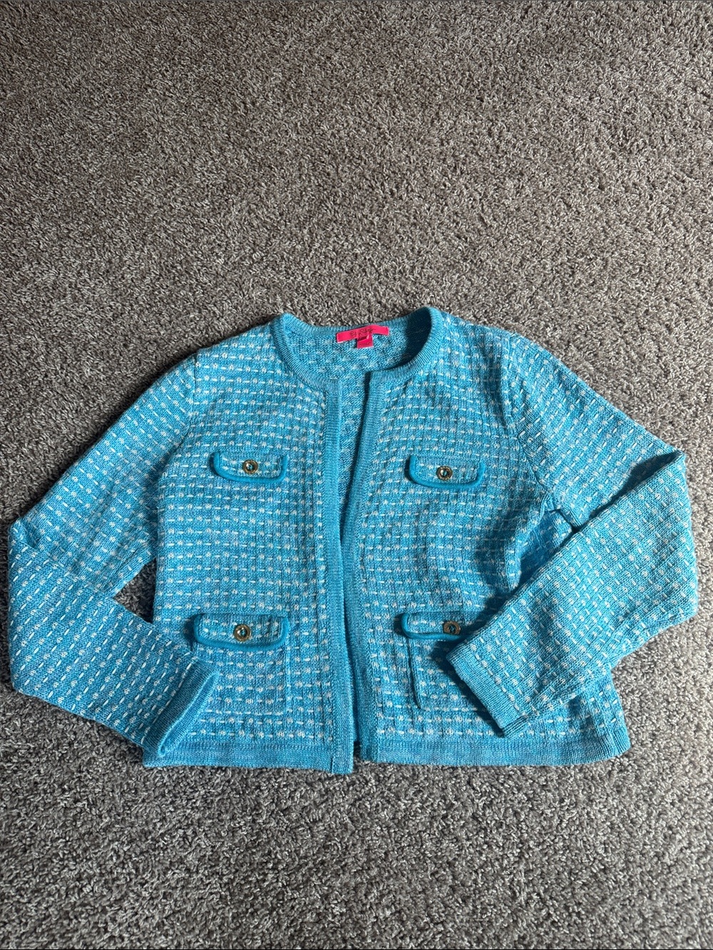 Lilly Pulitzer Kienna Cardigan in blue metallic - Picture 2 of 5